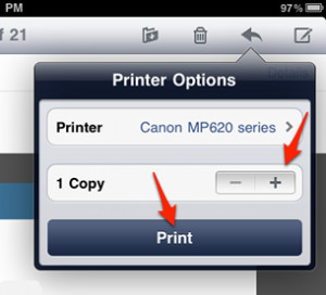 How to print from iPads