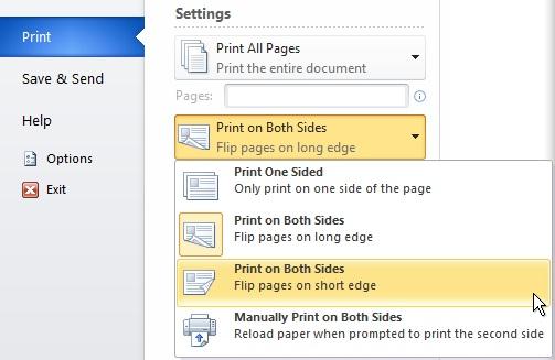 how to print doube sided
