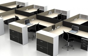 linear cubicles office workstation types