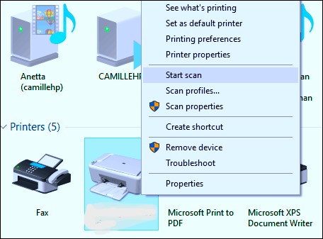 scan document on windows