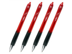 Artline Flow 1.0mm Ballpoint Retractable Red Pens