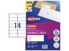 Avery J8163 Inkjet 14UP 99.1 x 38.1mm White