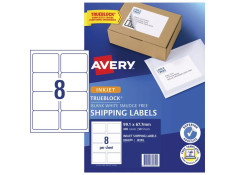 Avery J8165 Inkjet 8UP 99.1 x 67.7mm White