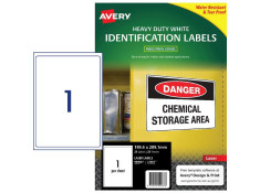 Avery L7067 1UP 199.6 x 289.1mm Heavy Duty Identification