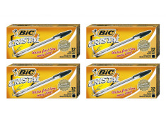 Bic Cristal Medium Ballpoint Black Pens