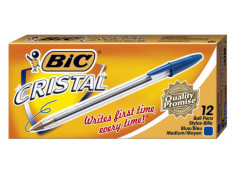 Bic Cristal Medium Ballpoint Blue Pens