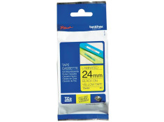 Brother TZe-FX651 Black on Yellow Flexible ID 24mm x 8m