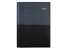Collins 2024 A4 Vanessa 2 Days-To-Page (DTP) Black