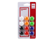 Deli Assorted Colour 20mm Round Magnets