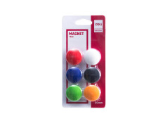 Deli Assorted Colour 30mm Round Magnets