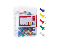 Deli Assorted Colour Push Pins