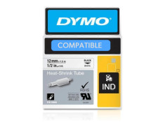 Dymo Generic 18055 Rhino Pro Heat Shrink Tubes 12mm Black on White