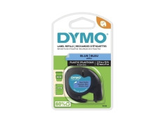 Dymo LetraTag Black on Ultra Blue Plastic 12mm x 4m