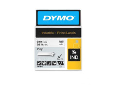 Dymo Rhino Permanent Vinyl Black on White 9mm x 5.5m