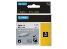 Dymo 18053 Rhino Pro Heat Shrink Tubes 9mm Black on White