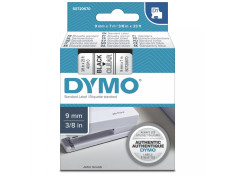 Dymo D1 Black on Clear 9mm x 7m
