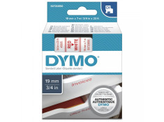 Dymo D1 Red on White 19mm x 7m