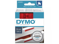 Dymo D1 Black on Red 19mm x 7m