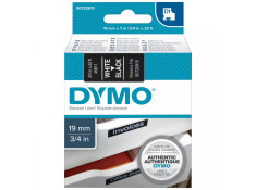 Dymo D1 White on Black 19mm x 7m