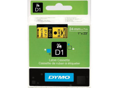 Dymo D1 53718 Black on Yellow 24mm x 7m