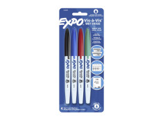 Expo VIS a VIS Wet Erase Whiteboard Fine Point Assorted Colours
