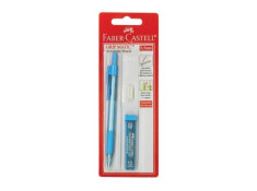 Faber-Castell Auto Mechanical 0.5mm Grip-Matic Pencil with Twist Eraser and 12 Leads
