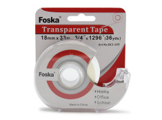 Foska 18mm x 33m Clear Transparent