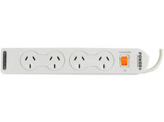 Italplast 4 Outlet with Master Switch