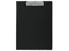 Marbig A4 PVC Black Clipfolder