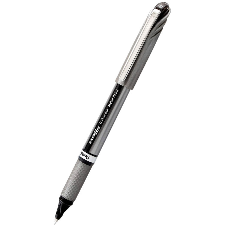 Pentel BL17 Energel Metal Tip Rollerball 0.7mm Black Pen Single ...