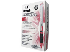 Pentel BL17 Energel Metal Tip Rollerball 0.7mm Red Pen
