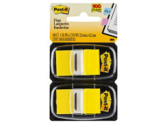 Post-It 3M 680-YW2 Flags 25 x 43mm 100 Sheet Twin Pack