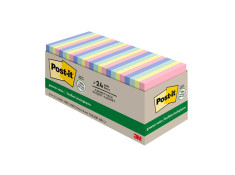 Post-It 76 x 76mm 654R-24CP-AP Greener Recycled Helsinki Pastel Assorted Cabin