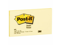 Post-It 73 x 127mm 655 Yellow Sticky Notes
