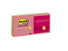 Post-It 73 x 73mm R330-6AN Cape Town Neon Asstd 6 Pack Pop-Up Dispenser Refill