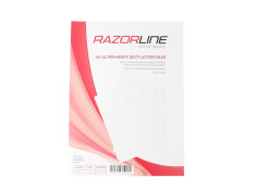 RazorLine A4 190 Micron Ultra Heavy-Duty Clear Letter File Protectors