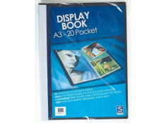 Sovereign A3 Insert Cover Black 20 Pages Display Books
