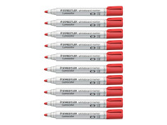 Staedtler 351-2 Red Lumocolor 2mm Bullet Nib Whiteboard Markers
