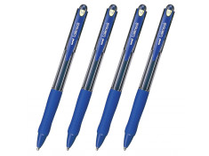 UNI Laknock Retractable Broad Blue Pens