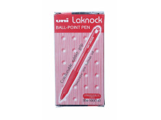 UNI Laknock Retractable Broad Red Pen