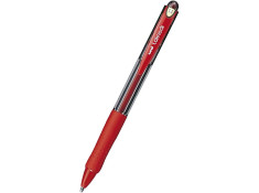UNI Laknock Retractable Broad Red Pen