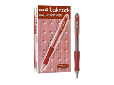 UNI Laknock Retractable Fine Red Pens