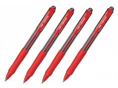 UNI Laknock Retractable Medium Red Pen