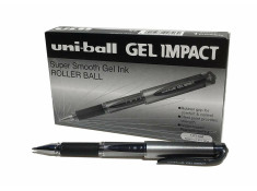UNI UM153S Black Gel Impact Broad Pen