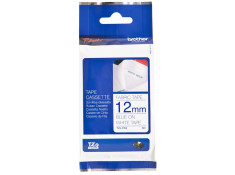 Brother TZe-FA3 Blue on White Fabric Iron 12mm x 3m